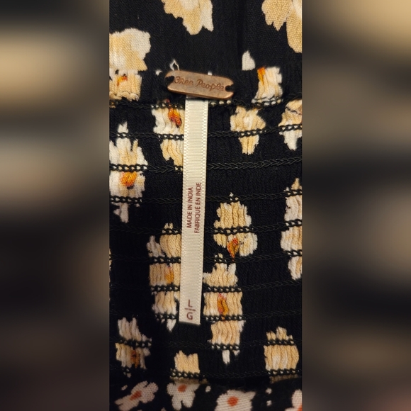Free People Maxi Floral Dress in Black and Cream,Size L. - Picture 15 of 16